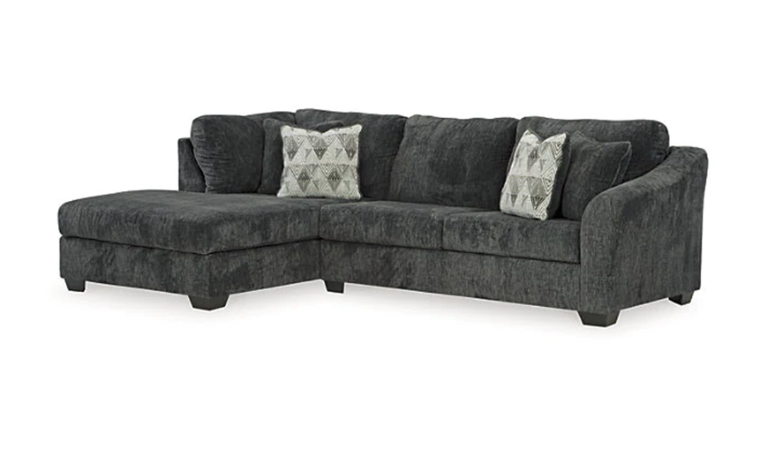 Biddeford 2-Piece Sleeper Sectional with Chaise In Shadow