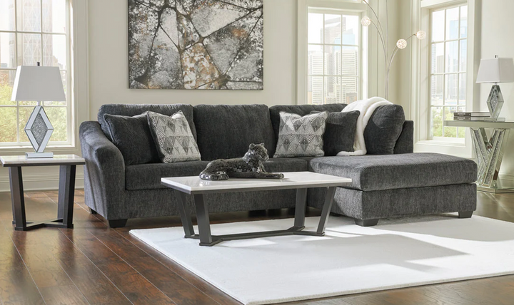 Biddeford 2-Piece Sleeper Sectional with Chaise In Shadow