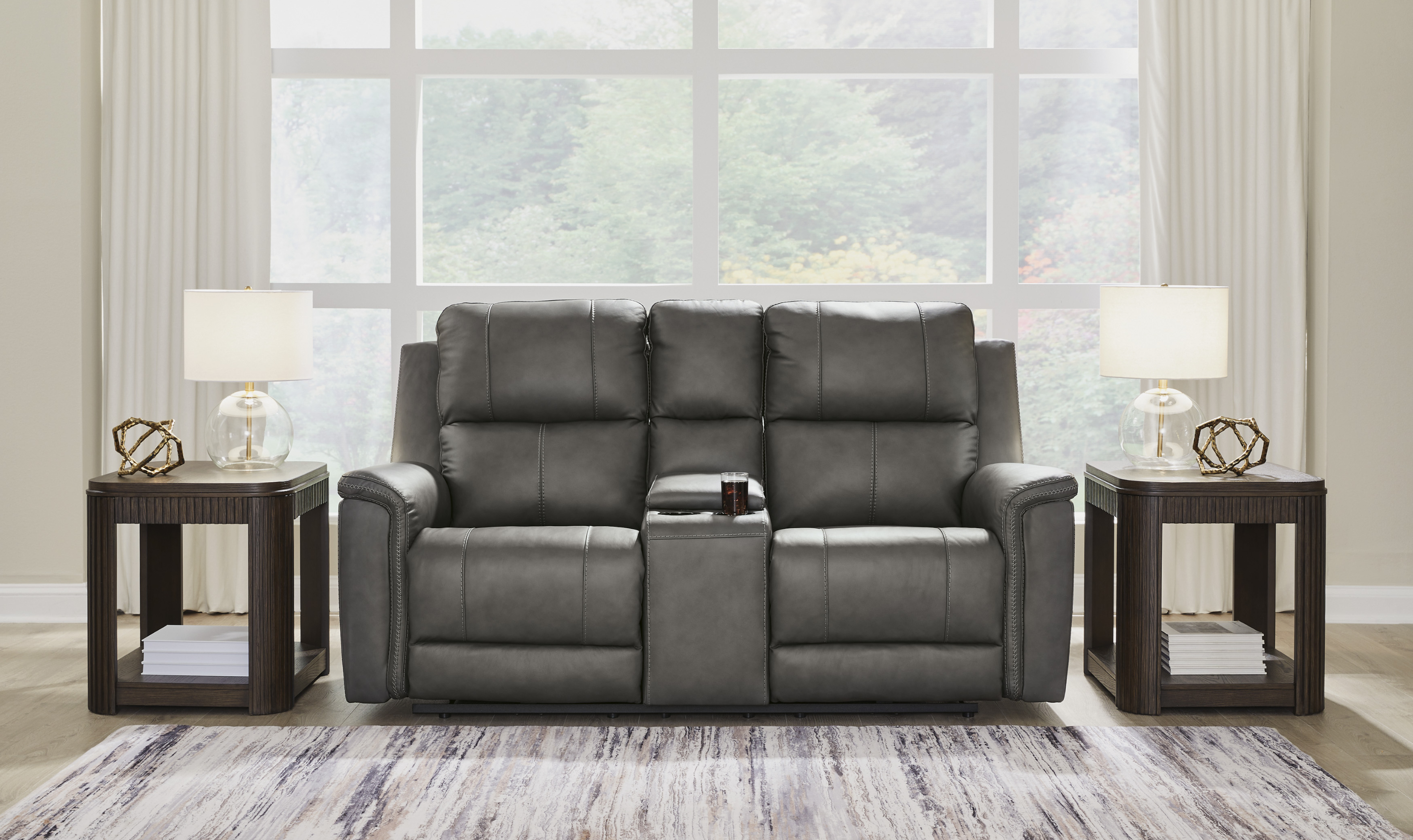 Modern Heritage Bleckley Power Recliner Loveseat With Adjustable Headrest - Jennifer Furniture