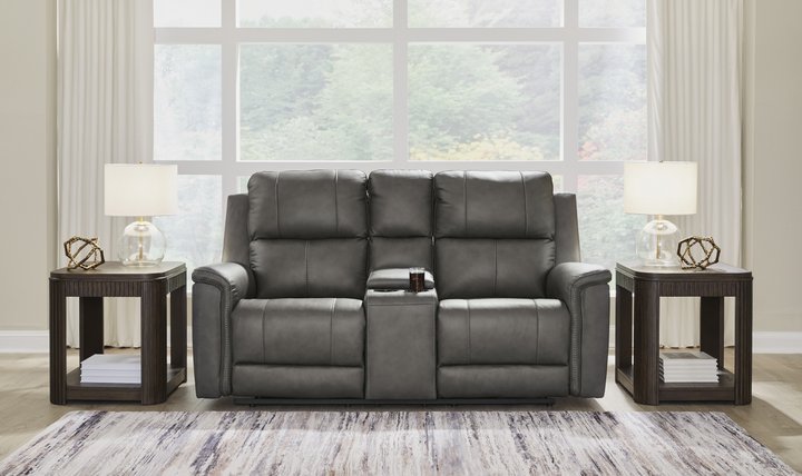 Modern Heritage Bleckley Power Recliner Loveseat With Adjustable Headrest - Jennifer Furniture