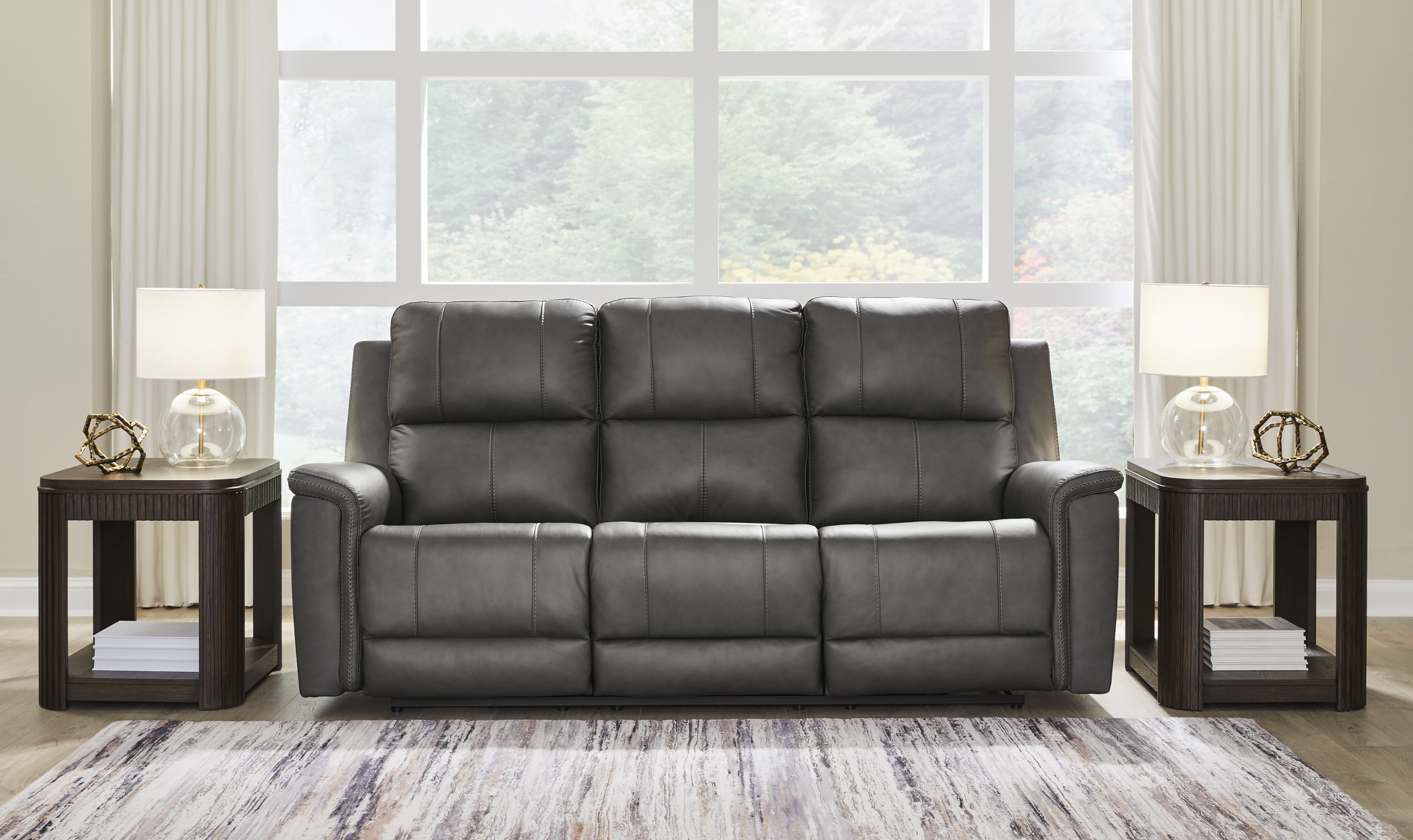 Modern Heritage Bleckley Power Recliner Sofa With Adjustable Headrest - Jennifer Furniture