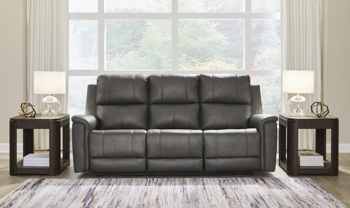 Modern Heritage Bleckley Power Recliner Sofa With Adjustable Headrest - Jennifer Furniture
