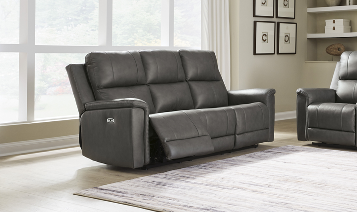 Modern Heritage Bleckley Power Recliner Sofa With Adjustable Headrest - Jennifer Furniture