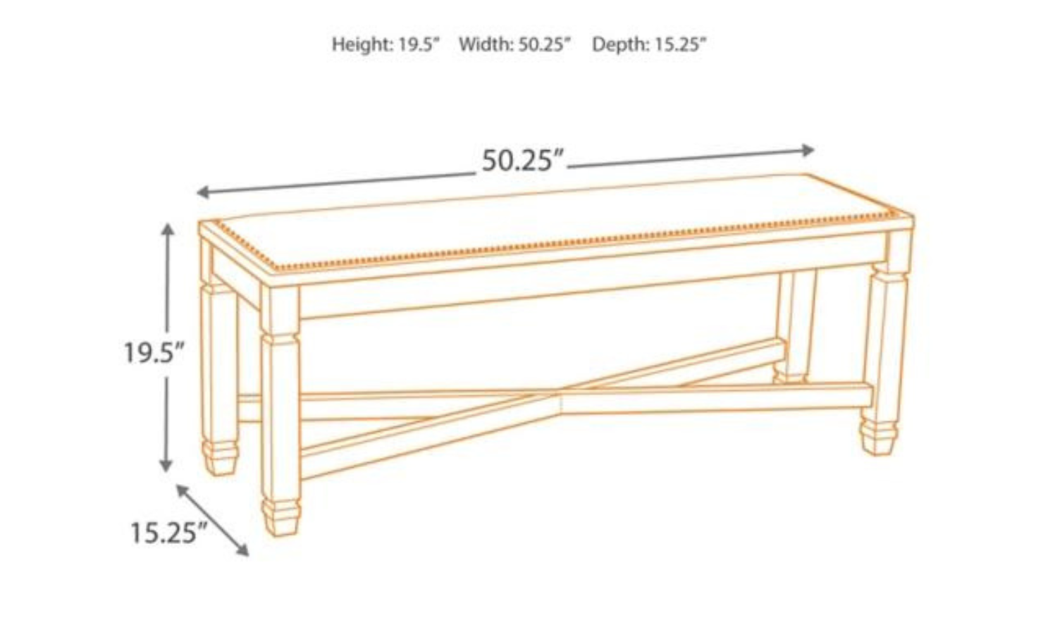 Modern Heritage Bolanburg Upholstered Large Dining Bench in White