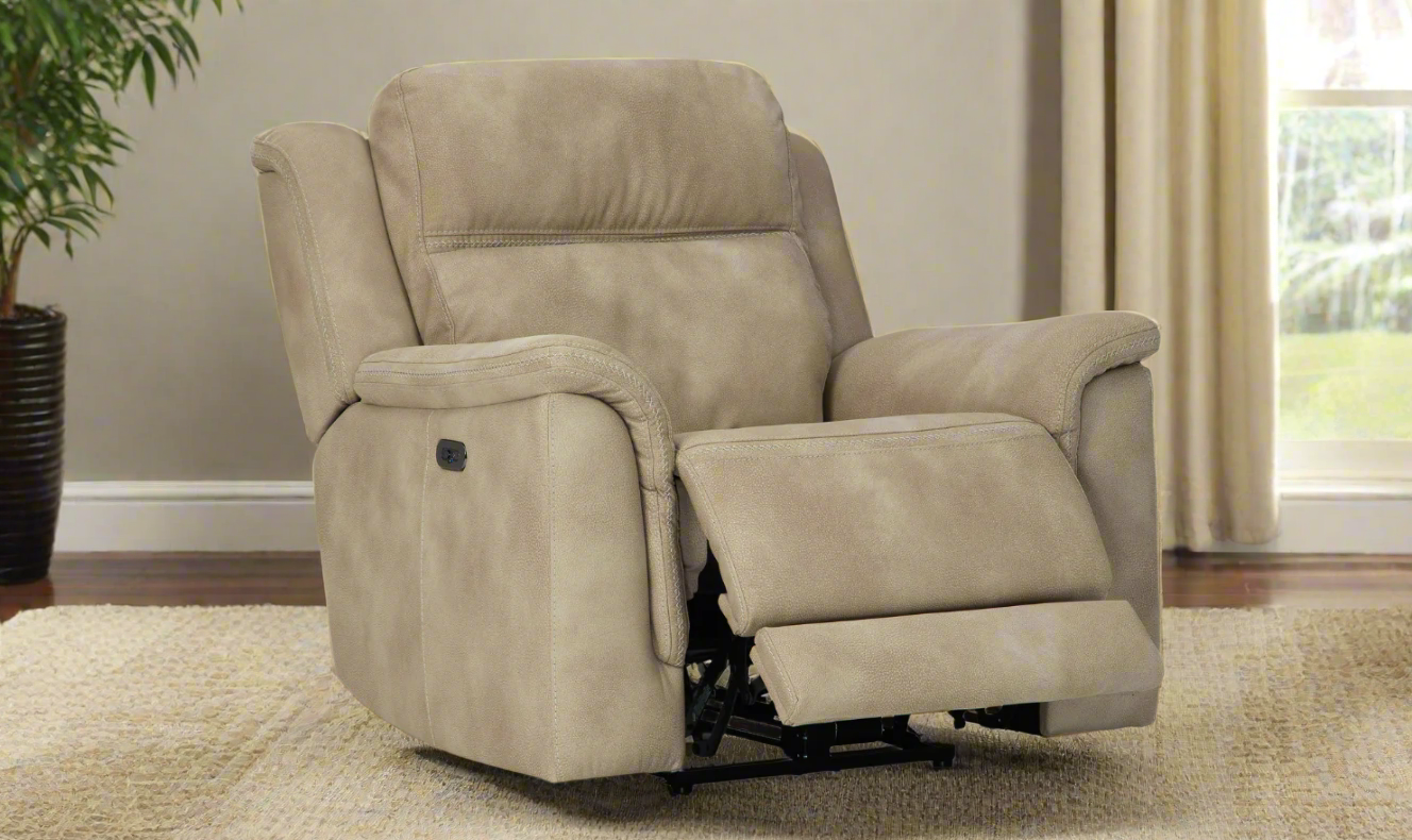 Brandon Power Recliner with Adjustable Headrest & USB Port-Jennifer Furniture