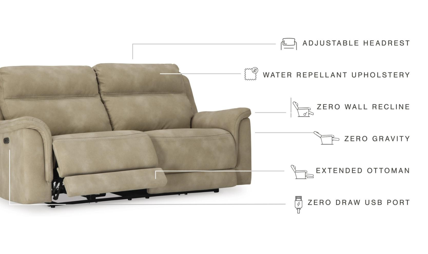 Brandon Next-Gen DuraPella Power-Reclining Sofa-Jennifer Furniture