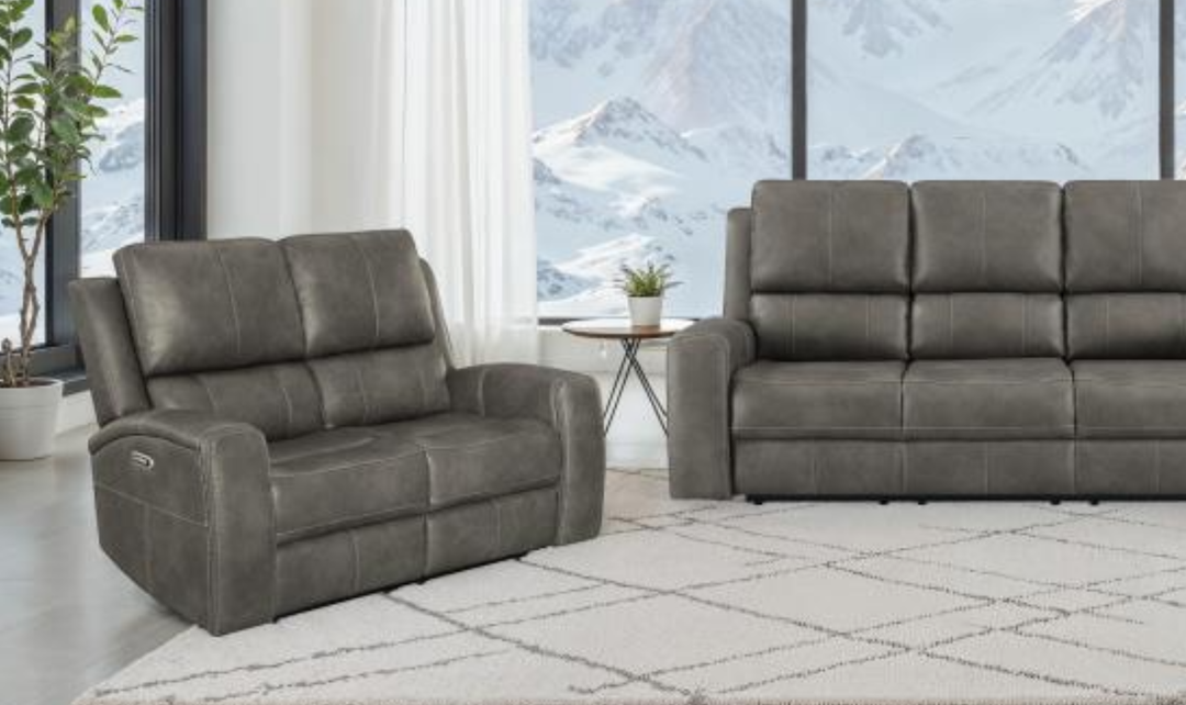 Modern Furniture Brickston Leather Zero Gravity Reclining Living Room Set