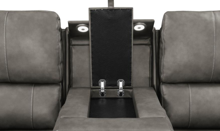 Modern Furniture Brickston Leather Zero Gravity Reclining Living Room Set