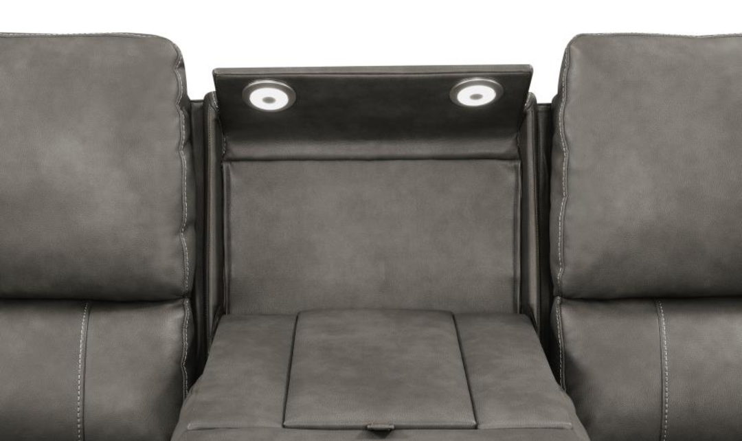 Modern Furniture Brickston Leather Zero Gravity Reclining Living Room Set
