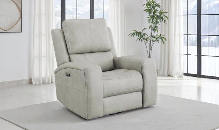 Modern Heritage Brickston Leather Swivel Glider Reclining Chair