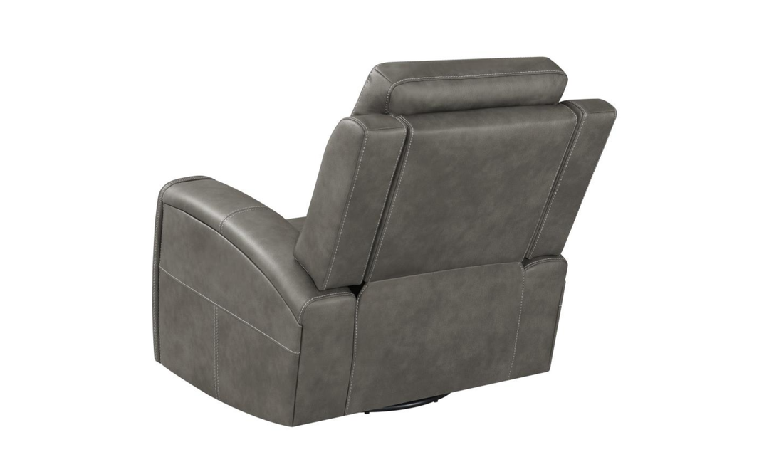 Modern Heritage Brickston Leather Swivel Glider Reclining Chair