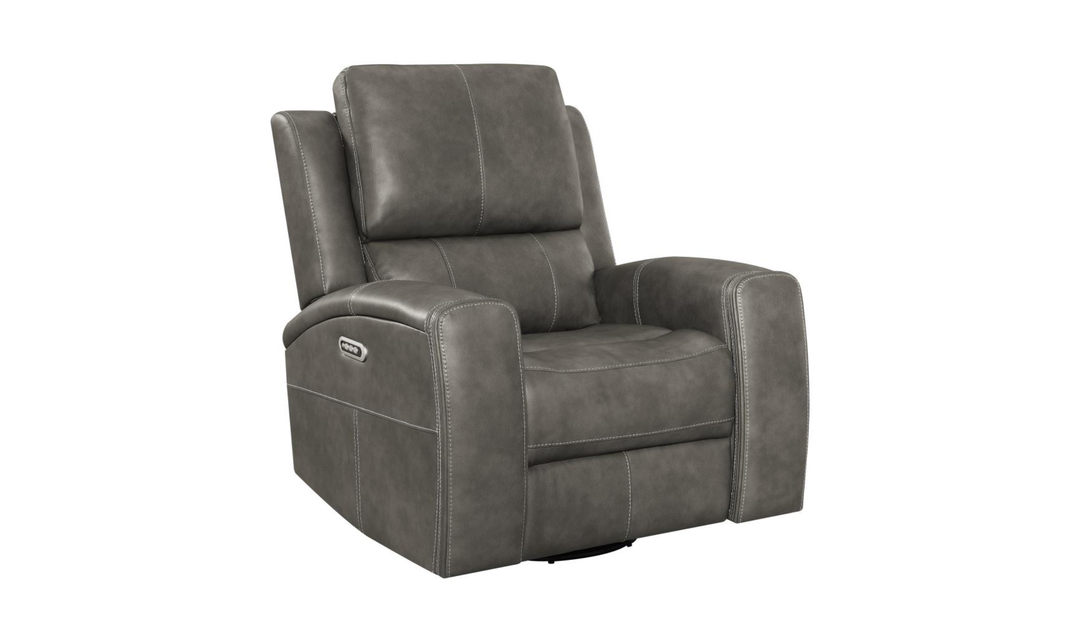 Modern Heritage Brickston Leather Swivel Glider Reclining Chair