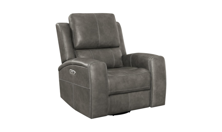 Modern Heritage Brickston Leather Swivel Glider Reclining Chair