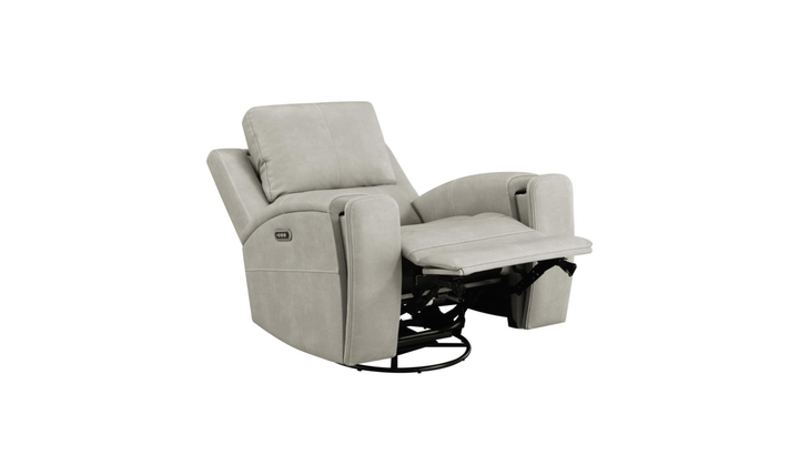 Modern Heritage Brickston Leather Swivel Glider Reclining Chair
