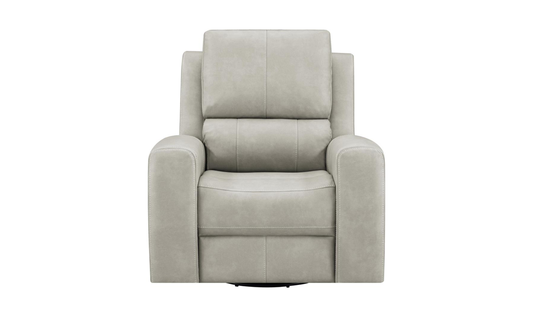 Modern Heritage Brickston Leather Swivel Glider Reclining Chair