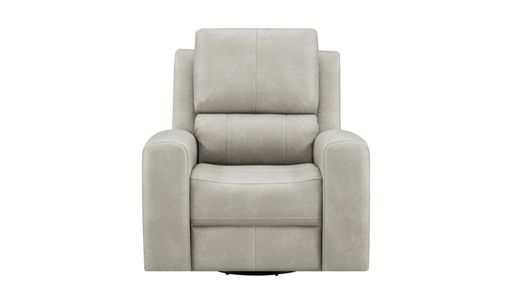 Modern Heritage Brickston Leather Swivel Glider Reclining Chair