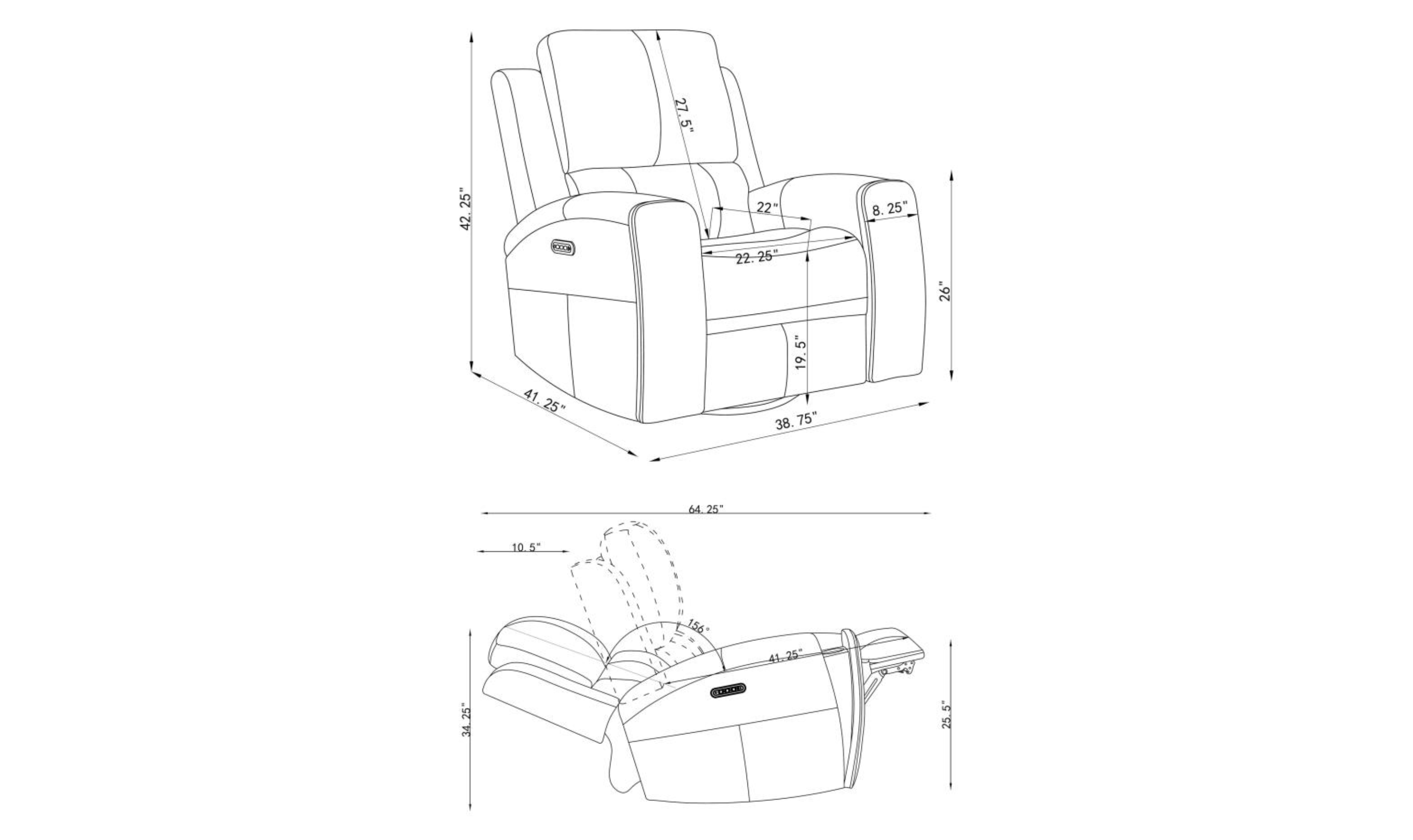 Modern Heritage Brickston Leather Swivel Glider Reclining Chair