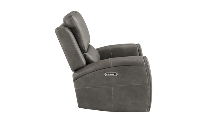 Modern Heritage Brickston Leather Swivel Glider Reclining Chair