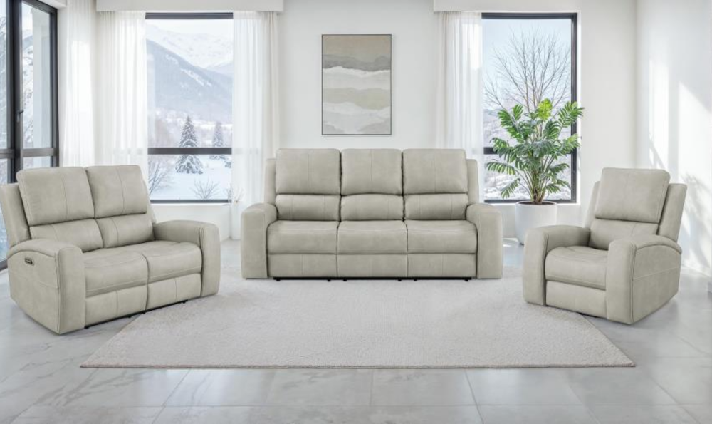 Modern Furniture Brickston Leather Zero Gravity Reclining Living Room Set