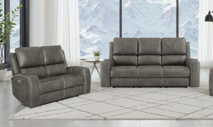 Modern Furniture Brickston Leather Zero Gravity Reclining Living Room Set