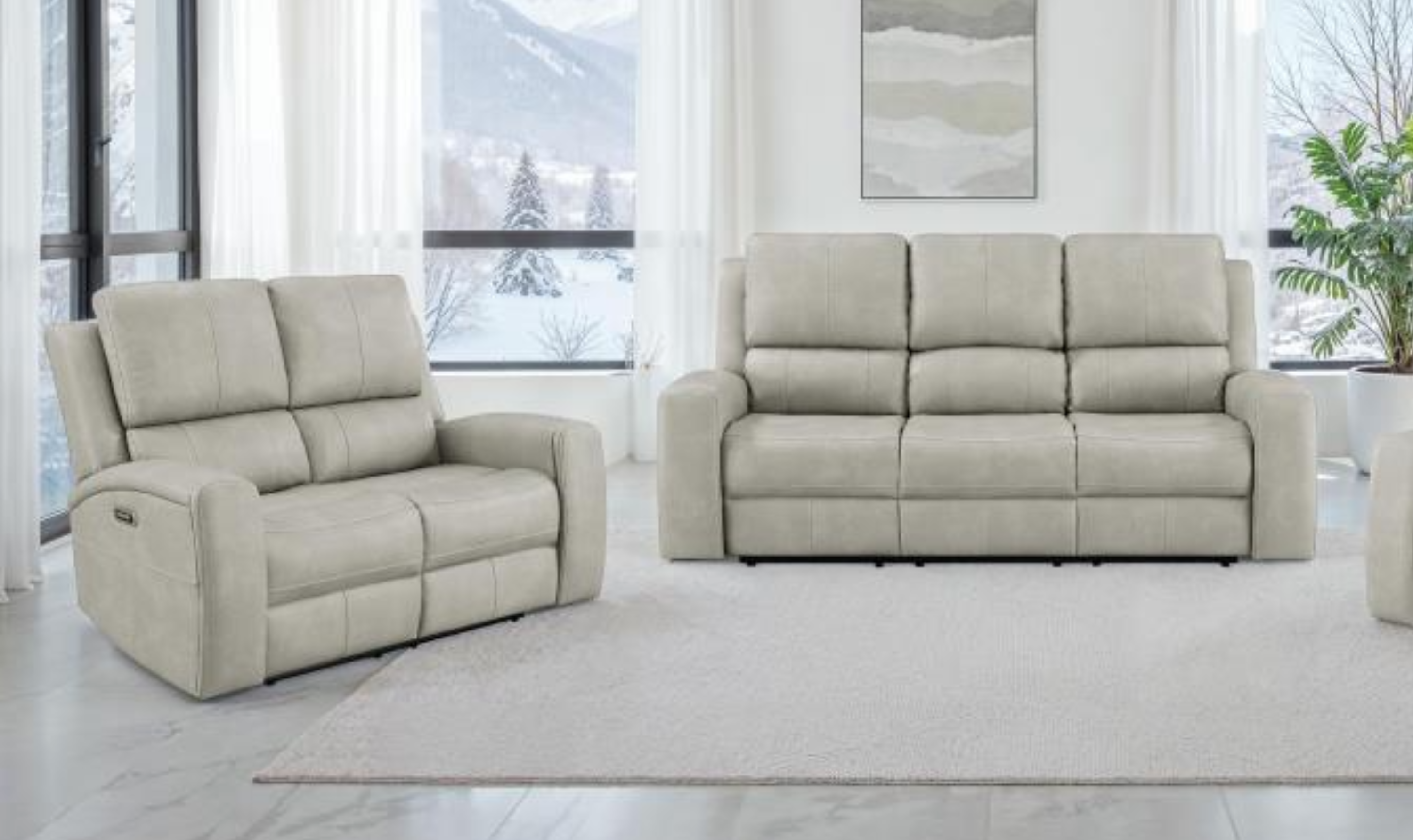Modern Furniture Brickston Leather Zero Gravity Reclining Living Room Set