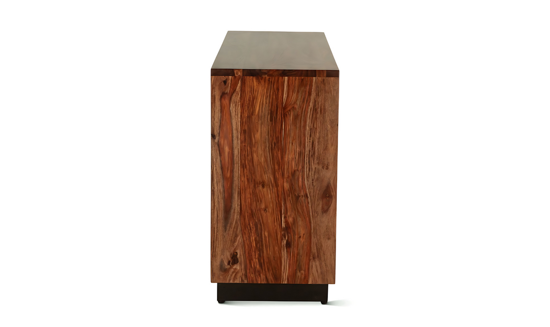 HTD Brisbane 6-Drawer Dresser in Natural Sheesham Wood Finish- Jennifer Furniture