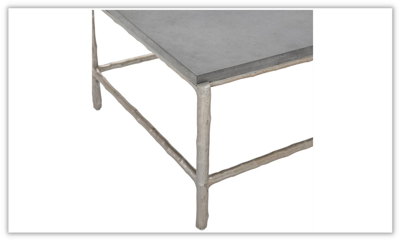 Brisbane Gray Outdoor Rectangle Concrete Cocktail Table