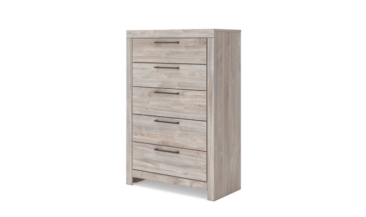 Modern Heritage Broachmyn Five Drawer Wooden Chest in Two-Tone Finish