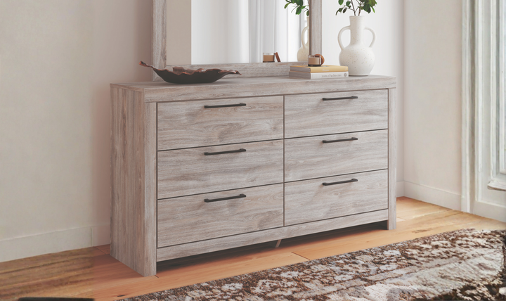 Modern Heritage Broachmyn Six Drawer Wooden Dresser in Two-tone Finish