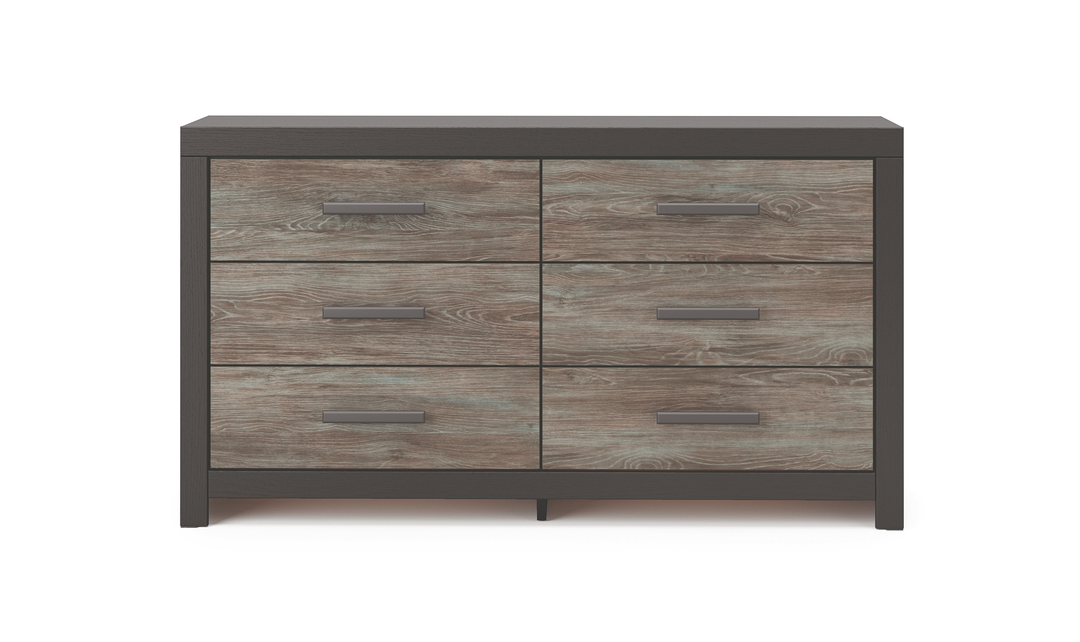 Modern Heritage Broachmyn Six Drawer Wooden Dresser in Two-tone Finish