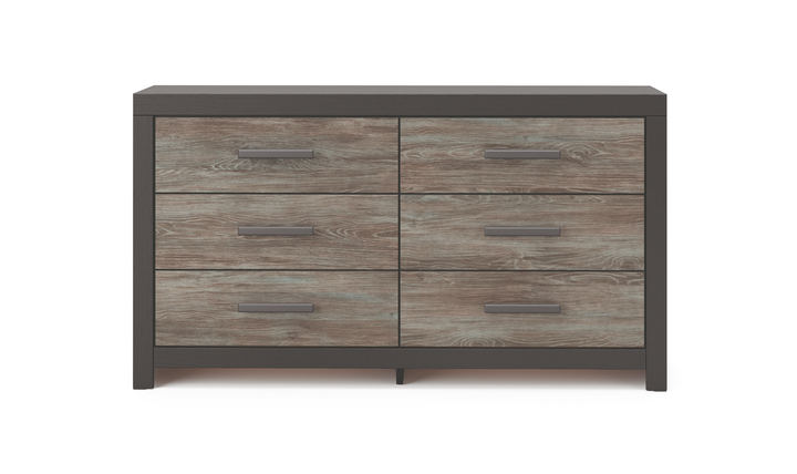 Modern Heritage Broachmyn Six Drawer Wooden Dresser in Two-tone Finish