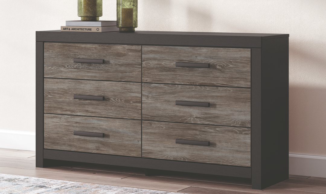 Modern Heritage Broachmyn Six Drawer Wooden Dresser in Two-tone Finish