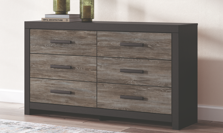 Modern Heritage Broachmyn Six Drawer Wooden Dresser in Two-tone Finish