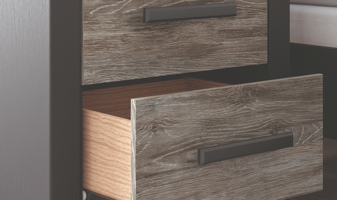 Modern Heritage Broachmyn Two Drawer Nightstand - Jennifer Furniture