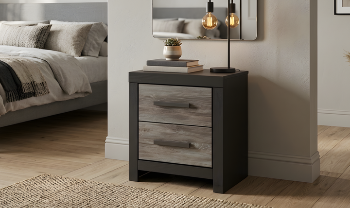 Modern Heritage Broachmyn Two Drawer Nightstand - Jennifer Furniture