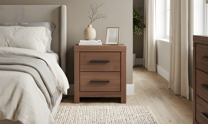 Modern Heritage Broachmyn Two Drawer Nightstand - Jennifer Furniture