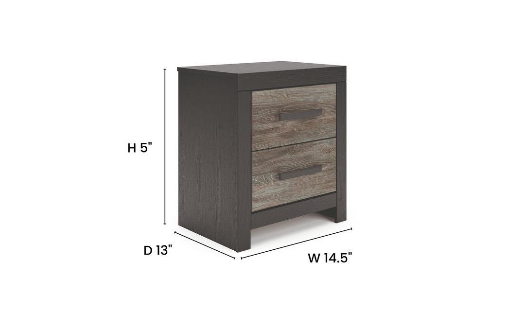 Modern Heritage Broachmyn Two Drawer Nightstand - Jennifer Furniture