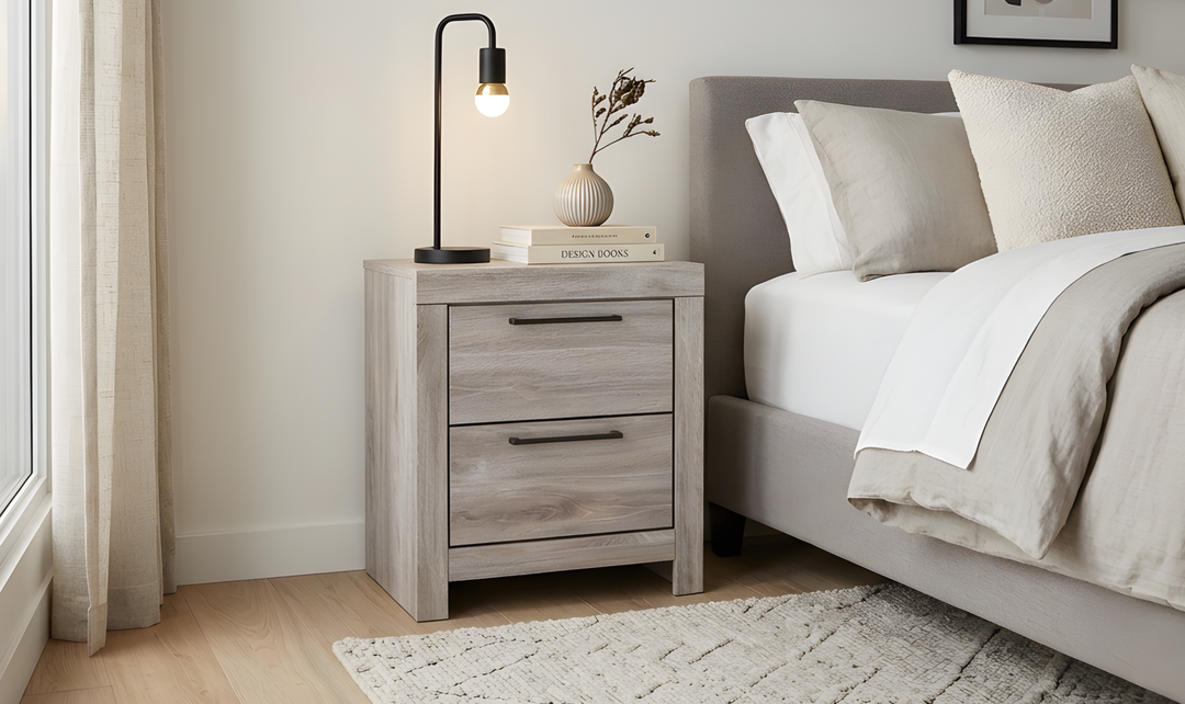 Modern Heritage Broachmyn Two Drawer Nightstand - Jennifer Furniture