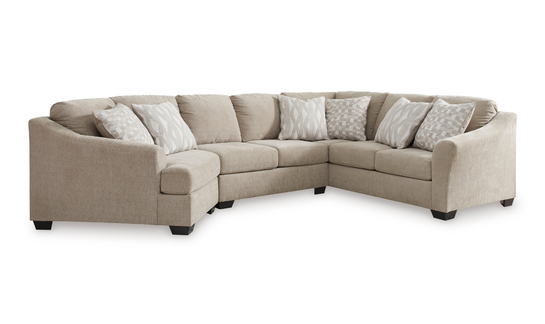 Brogan Bay 3 Piece Sectional with Cuddler in Cork Jennifer Furniture