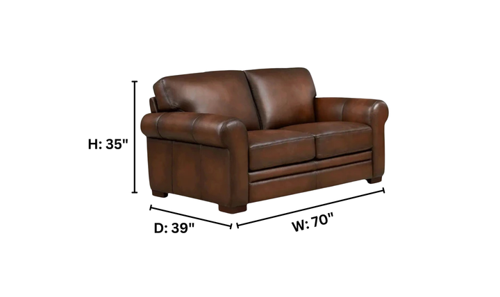 Brookfield Leather Sofa Collection Loveseat-Jenniferfurniture