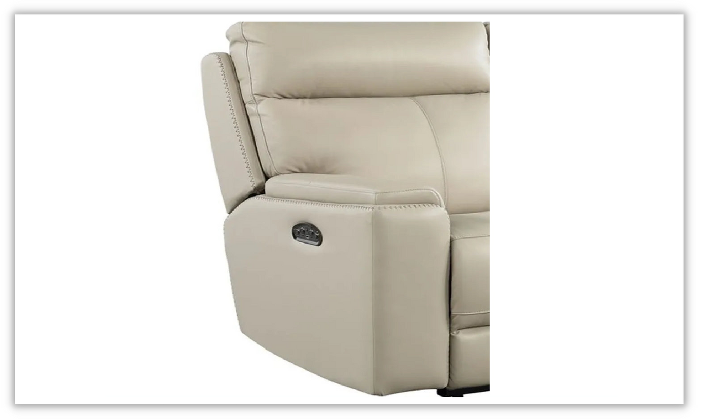 Bryant Leather Power Reclining Loveseat w/ Console