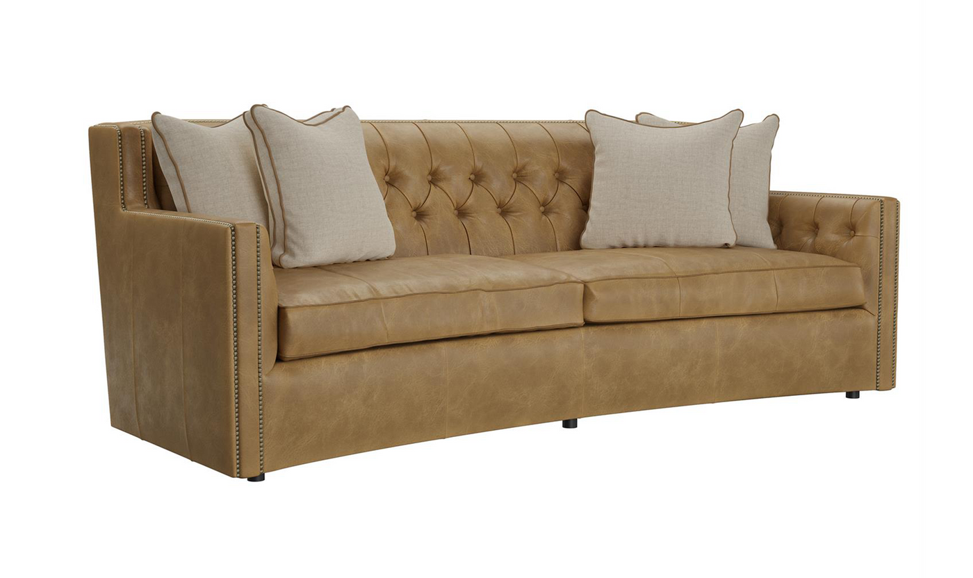 Bernhardt Candace Tufted Fabric Sofa with Reversible Seat Cushions