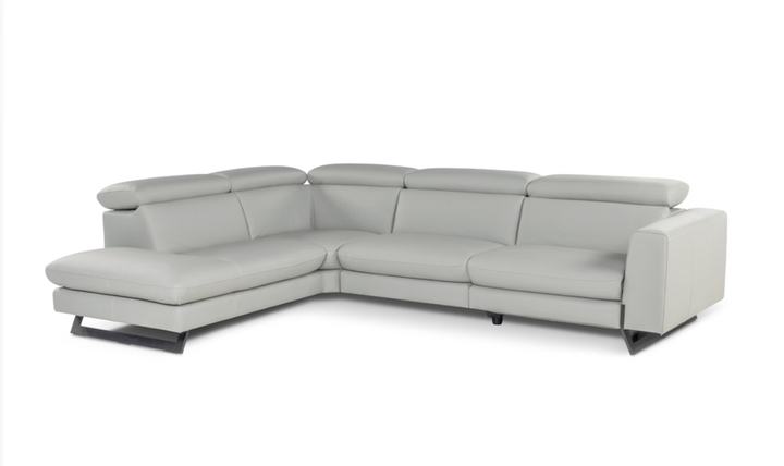 Calia Italia Atlantide Double Power Leather Sectional Sofa