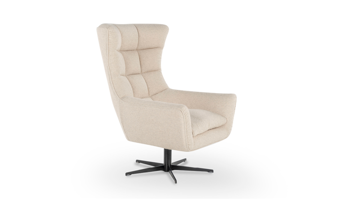 Calia Italia Jacob Italian Upholstered Armchair with Fixed or Swivel Base