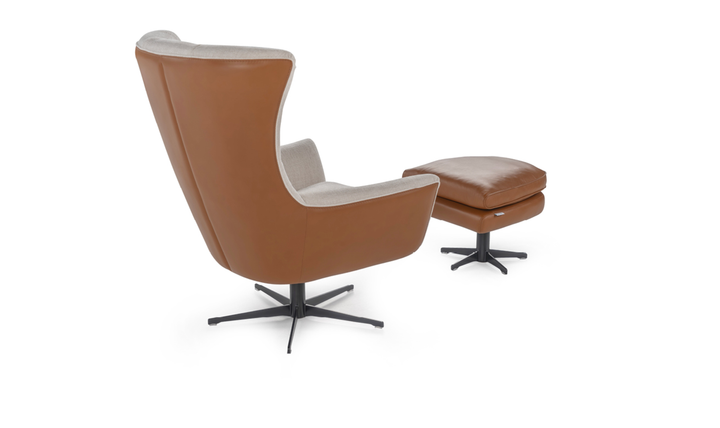 Calia Italia Jacob Italian Upholstered Armchair with Fixed or Swivel Base