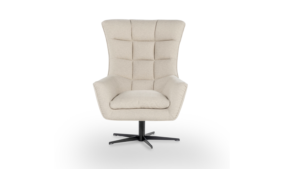 Calia Italia Jacob Italian Upholstered Armchair with Fixed or Swivel Base