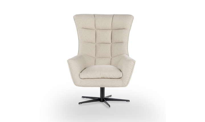 Calia Italia Jacob Italian Upholstered Armchair with Fixed or Swivel Base