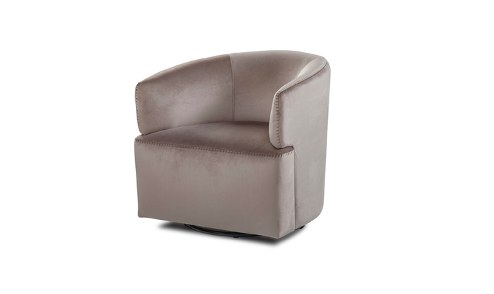 Calia Italia Pirouette Fabric Upholstered Swivel Accent Chair