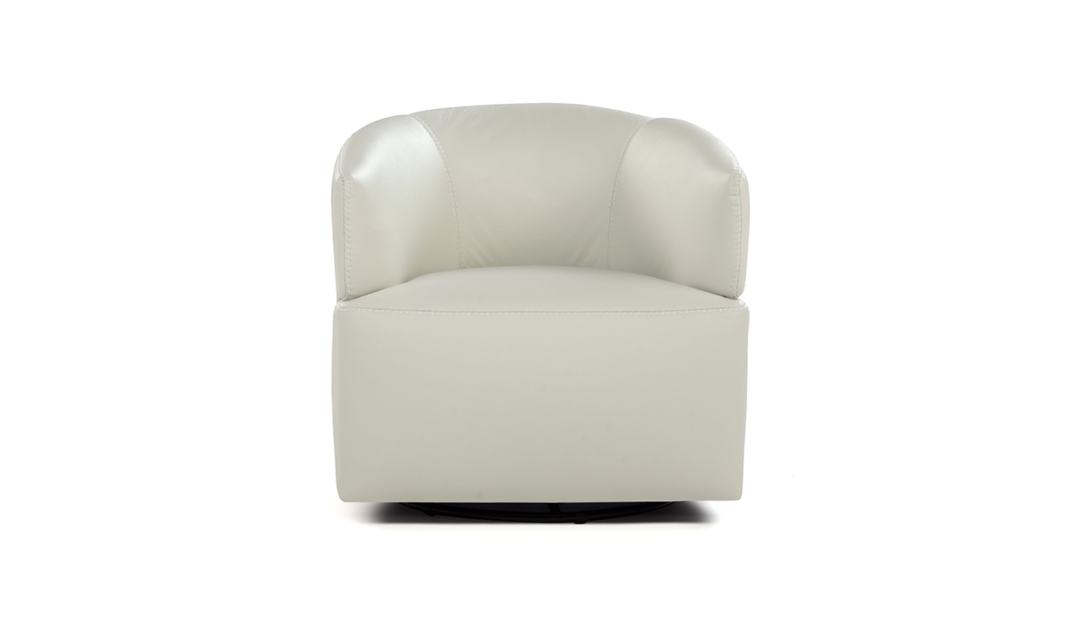 Calia Italia Pirouette Fabric Upholstered Swivel Accent Chair