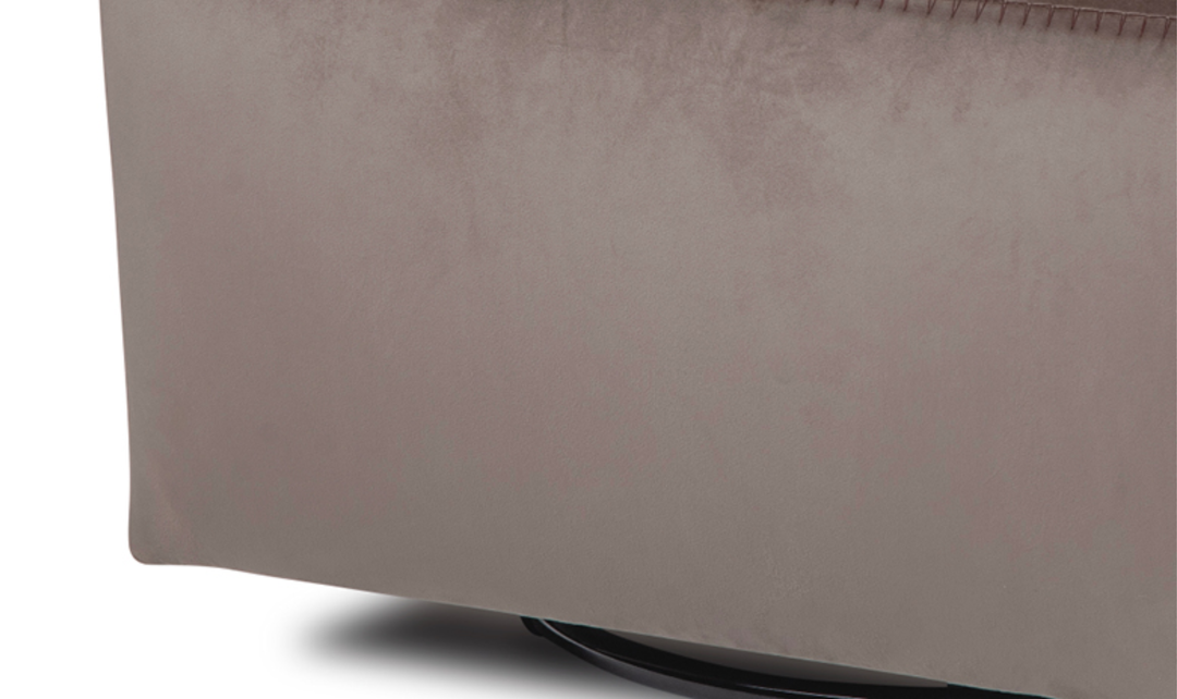 Calia Italia Pirouette Fabric Upholstered Swivel Accent Chair